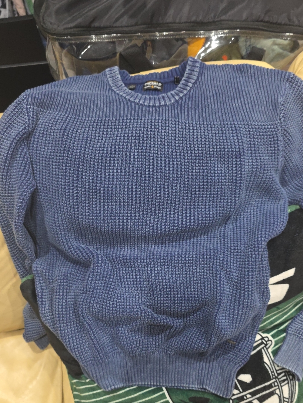 Buffalo David Bitton Men's Crewneck Sweater in Blue